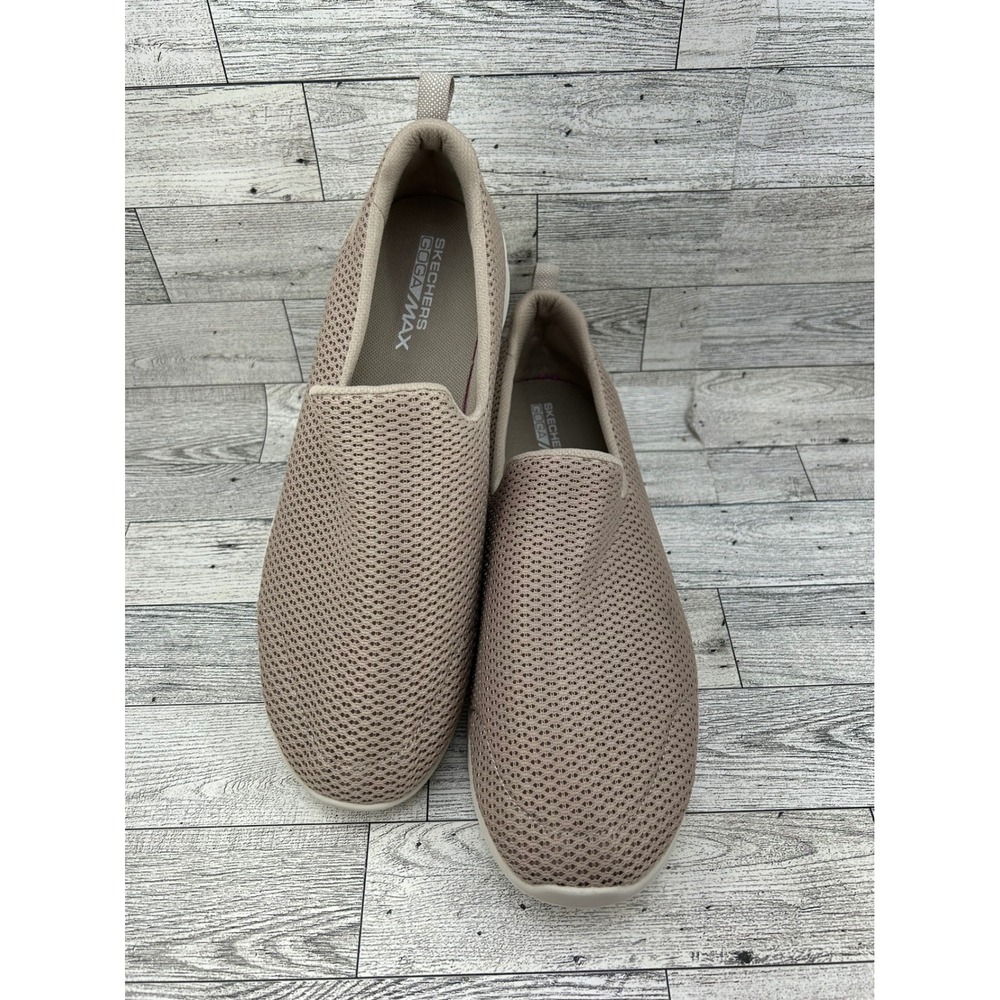 Skechers GoWalk Joy Taupe Mesh Slip On Walking Shoes 15600 Women Size 10